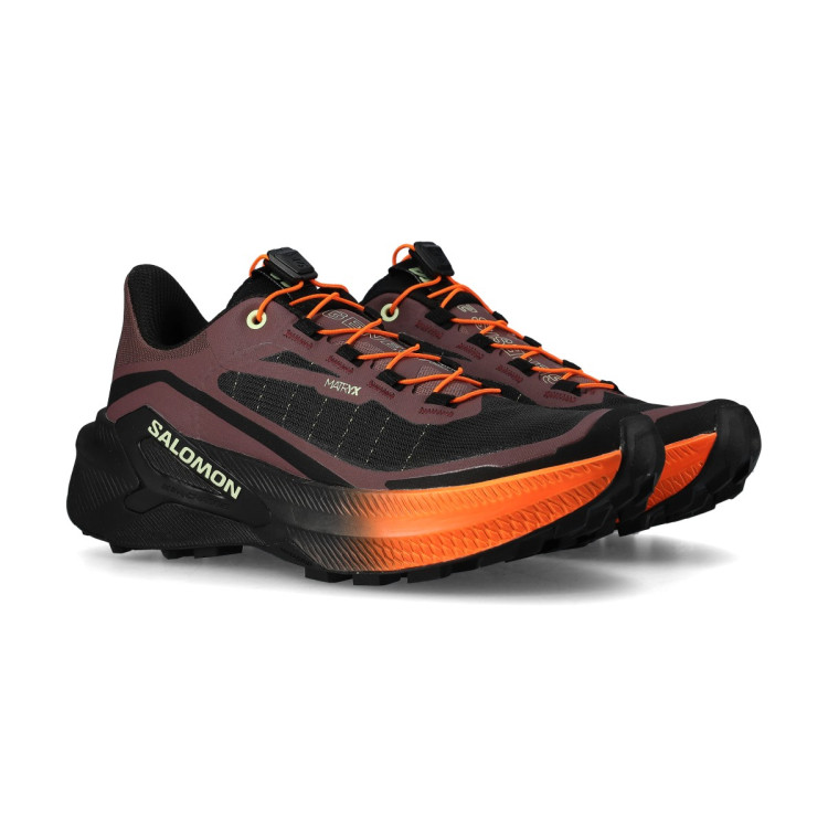 Running Shoes Salomon Genesis 2 Mujer Huckleberry-Black-Red Orange